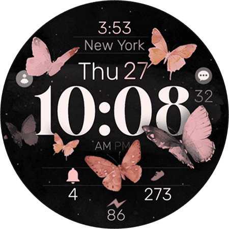 Digital watch face for wear os watches