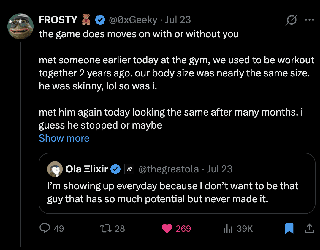 What Happens When You Stop Showing Up? - 0xGeeky