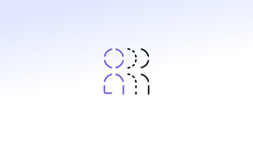 An icon representing user personas on a pale purple background