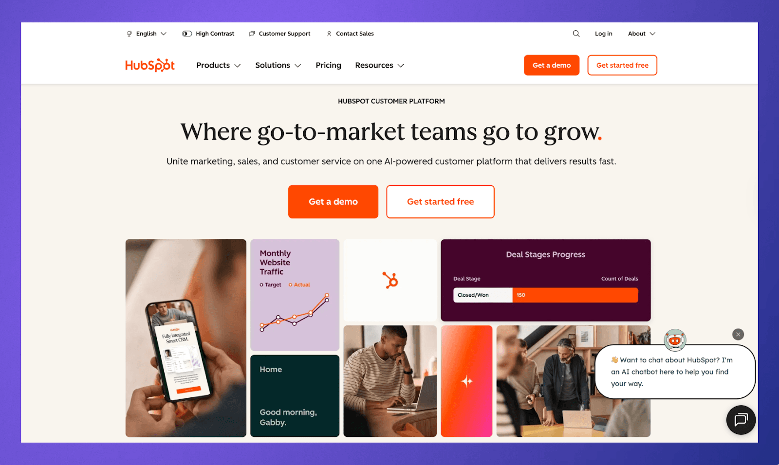 Hubspot Homepage