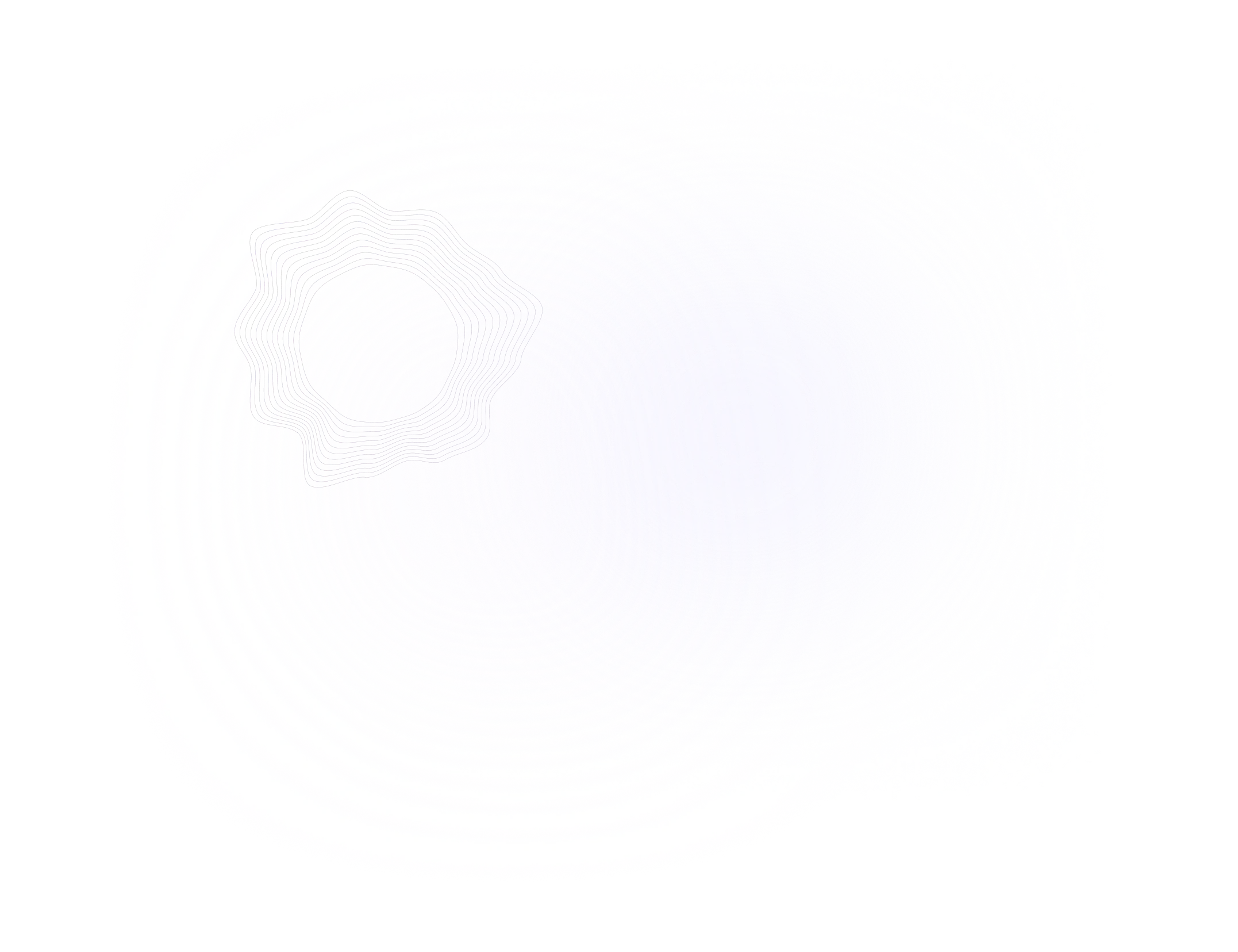 Simplistic translucent shape with a purple outline and a faint inner circle, set against a light background.