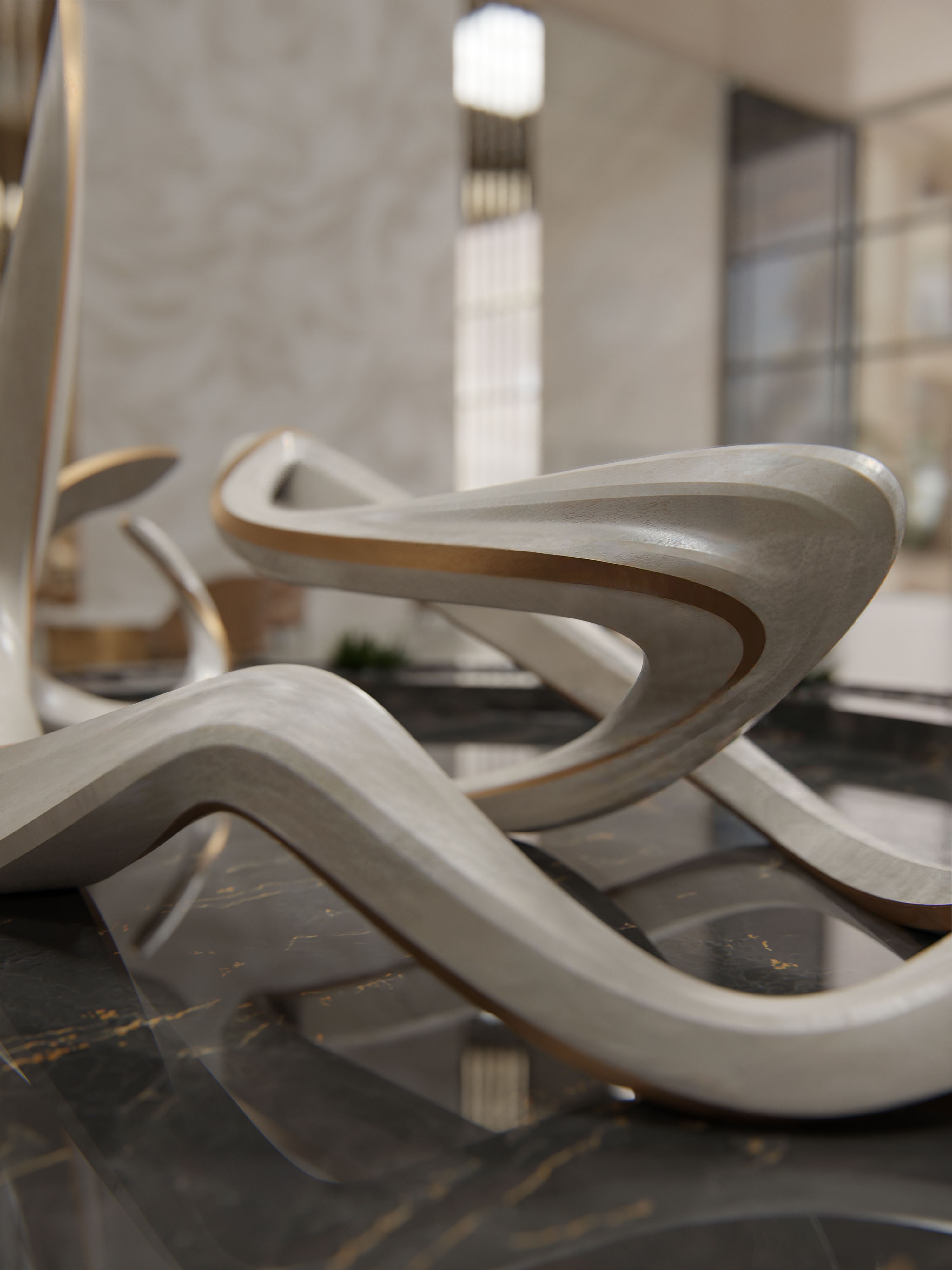 an abstract painting of a brown and black swirl