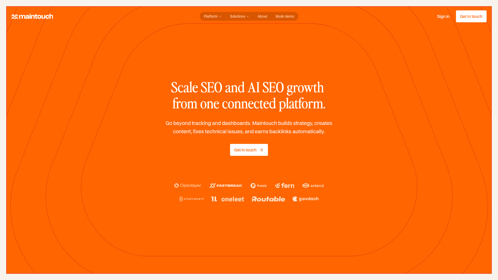 Screenshot of https://maintouch.com
