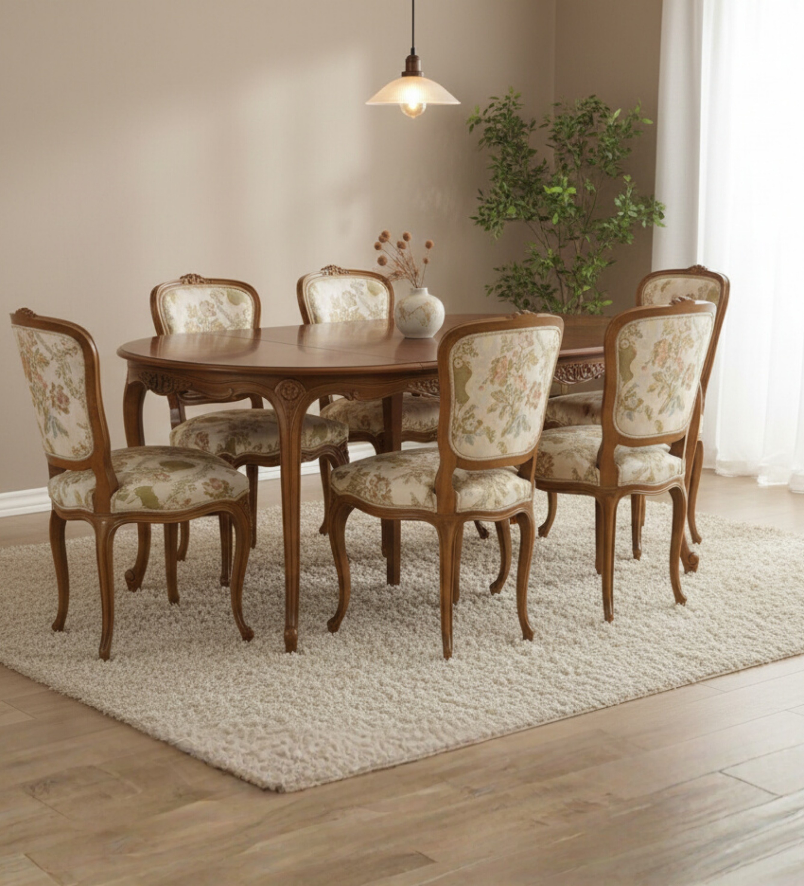 Luxury lounge seating with striped armchairs styled in a minimalist neutral interior