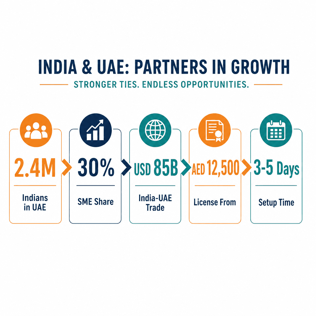 Infographic: Can Indian Citizens Do Business in Dubai - Complete Guide for 2026