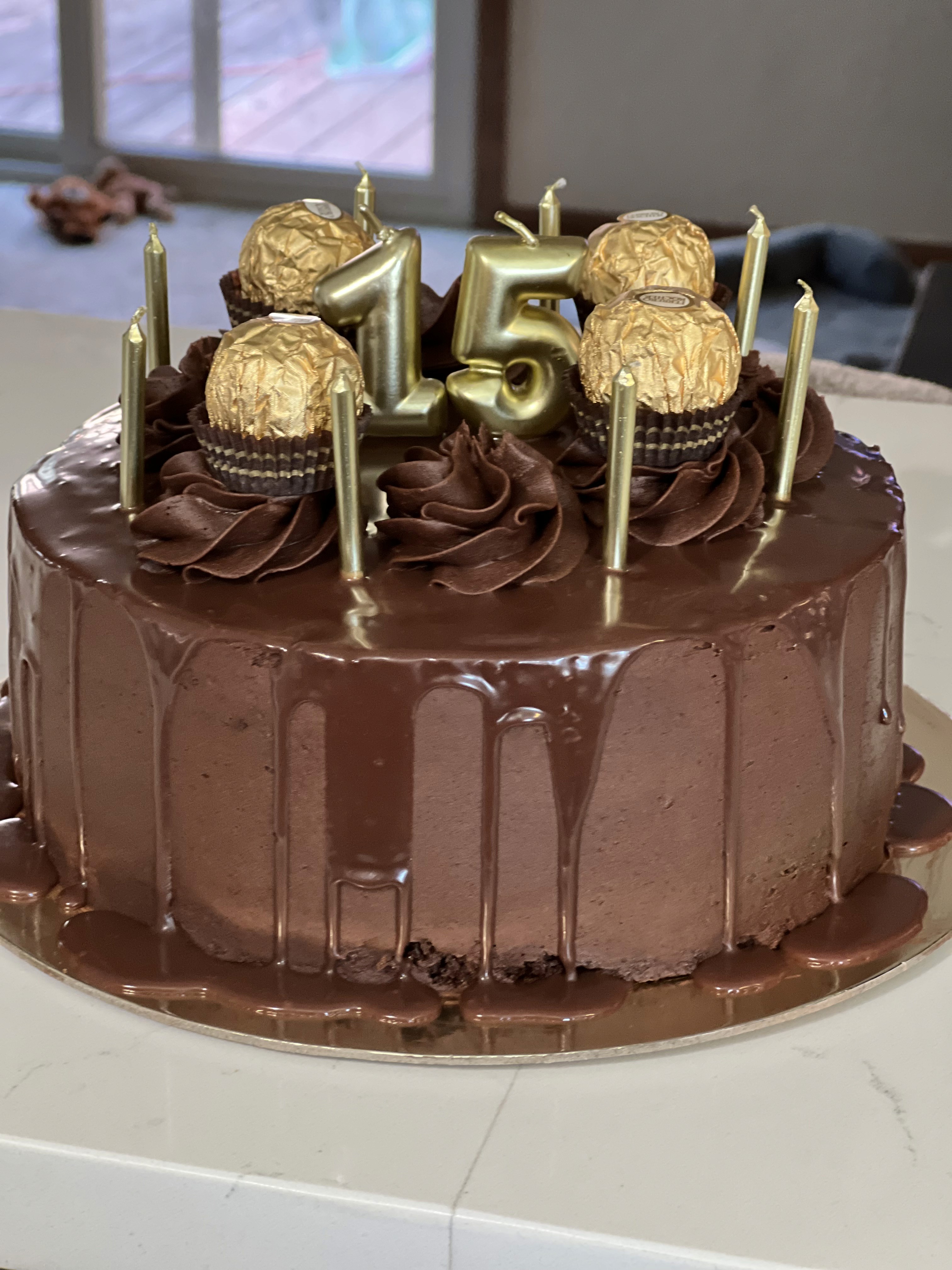 Decorated celebration cake