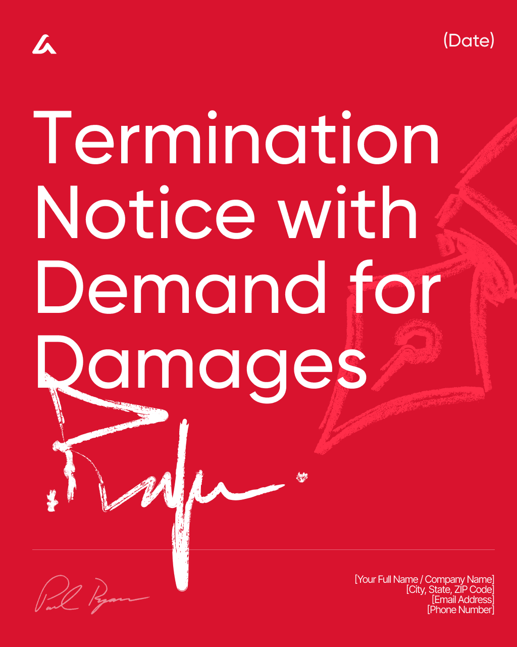 Termination Notice with Demand for Damages