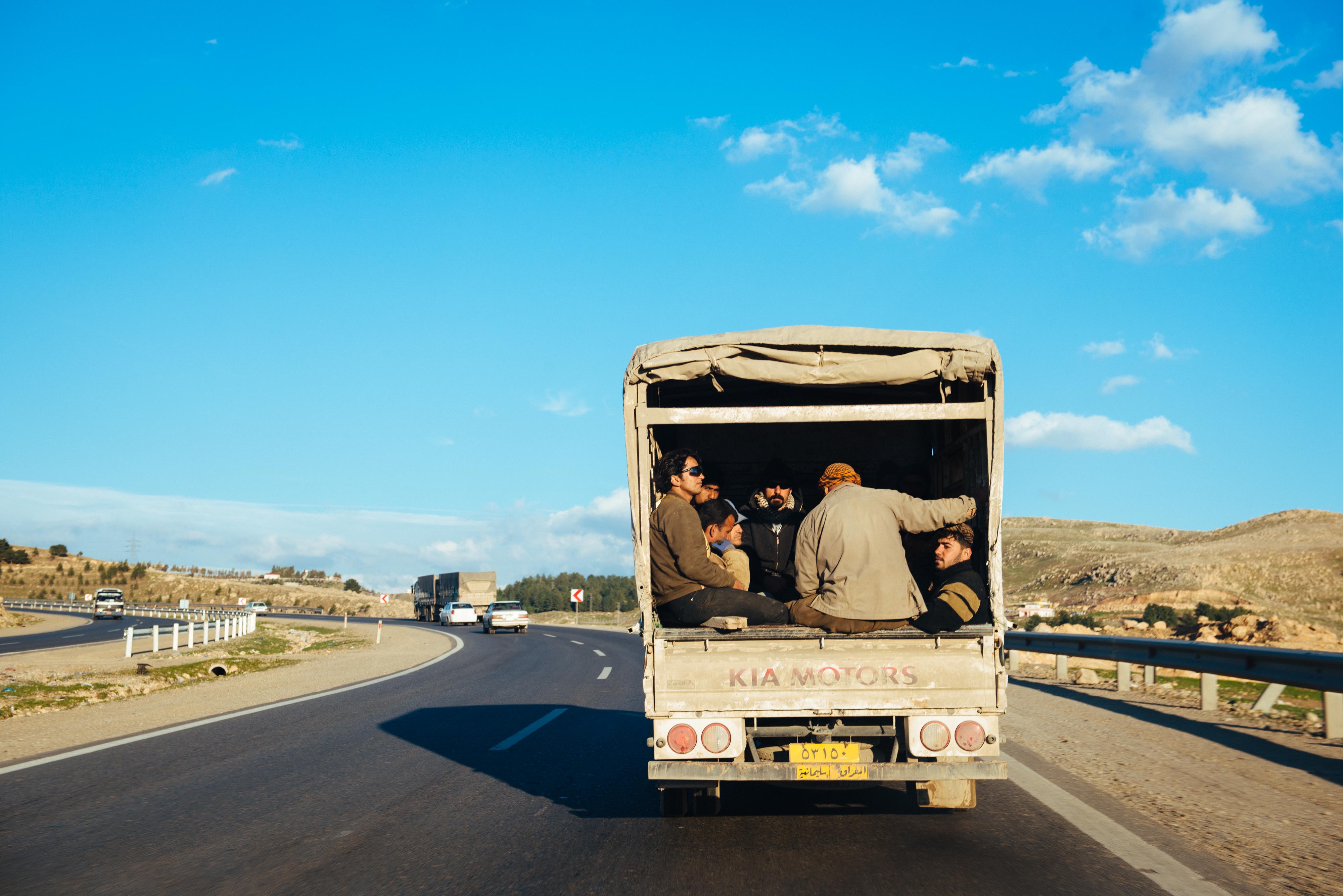 Casual workers, Road to Kirkuk, Iraq 2013