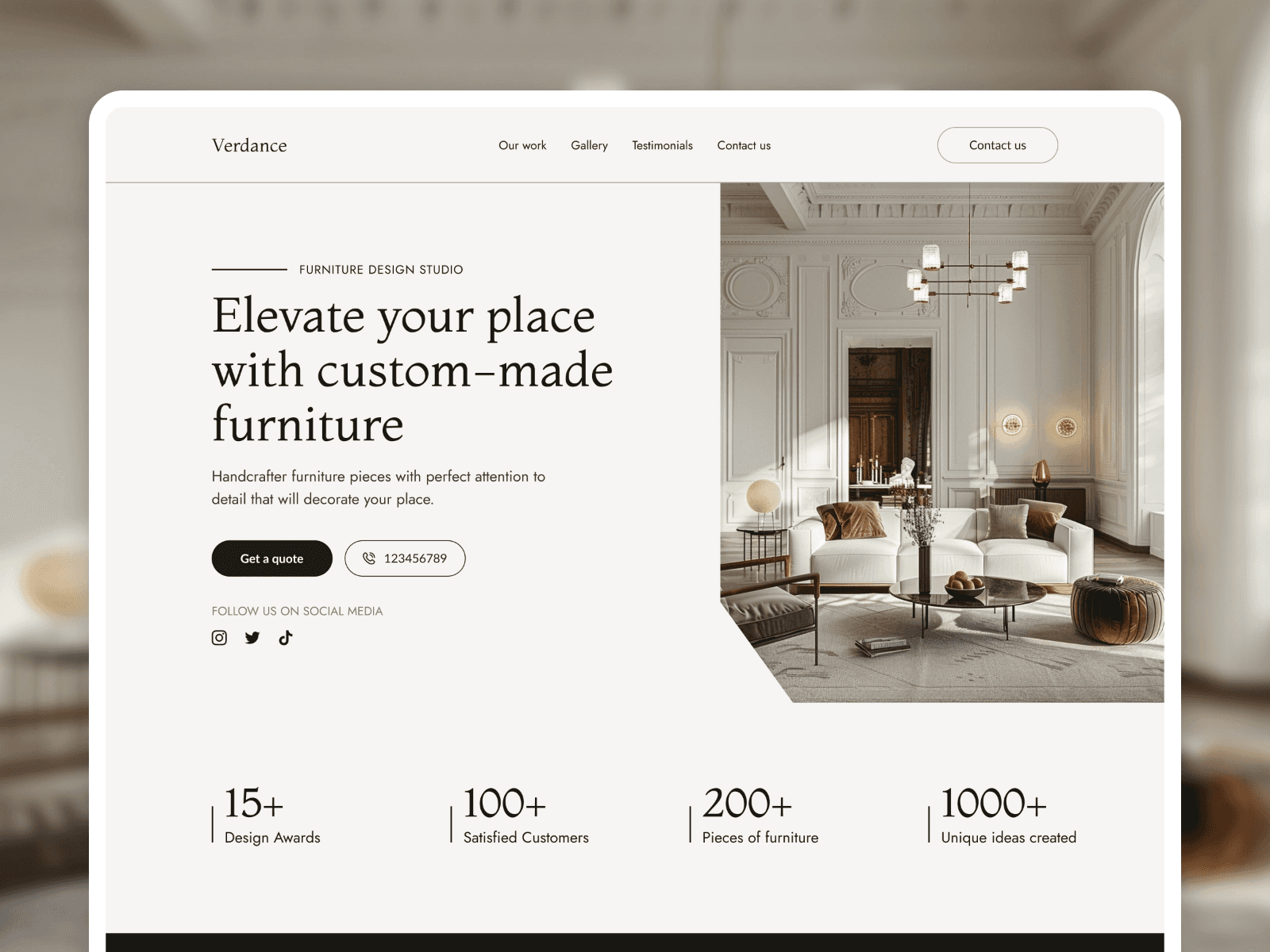 Top 13 Interior Design Website Templates - Verdance