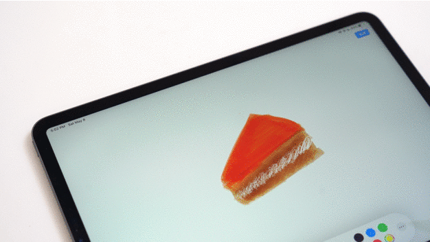 iPad 上的蛋糕涂鸦