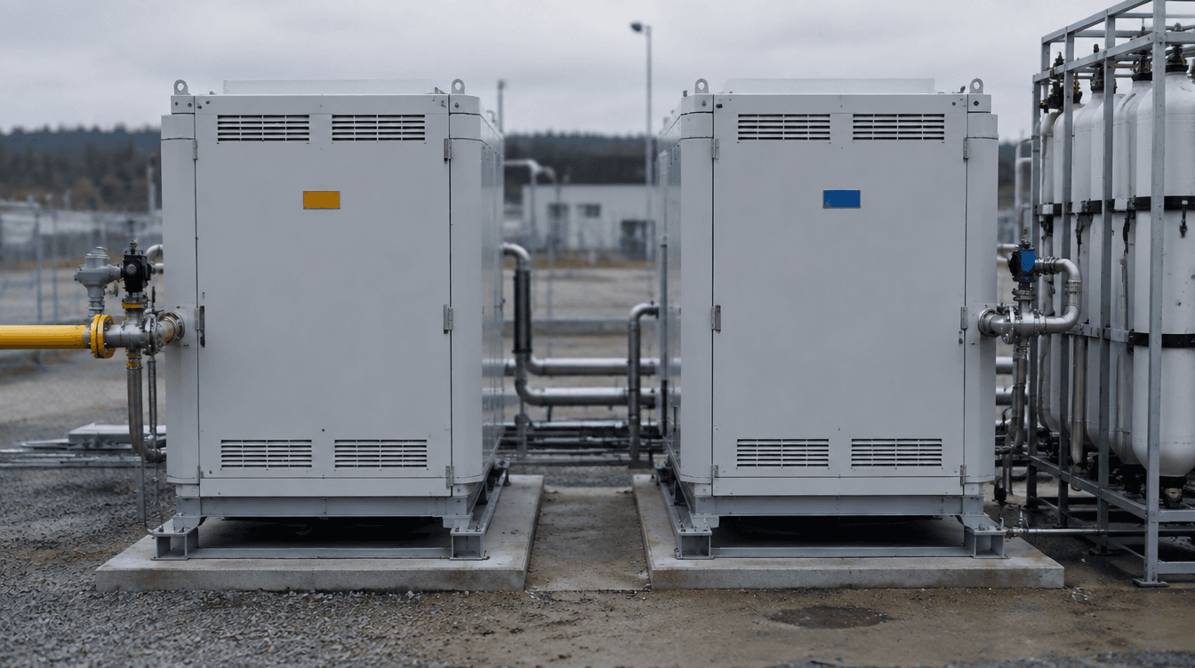 two identical data center fuel cell
