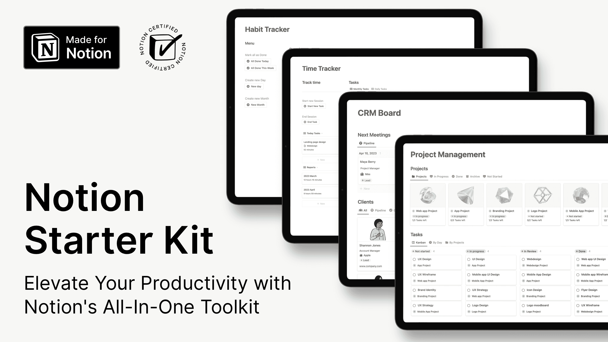 Notion Starter Kit with 14 Free Notion templates