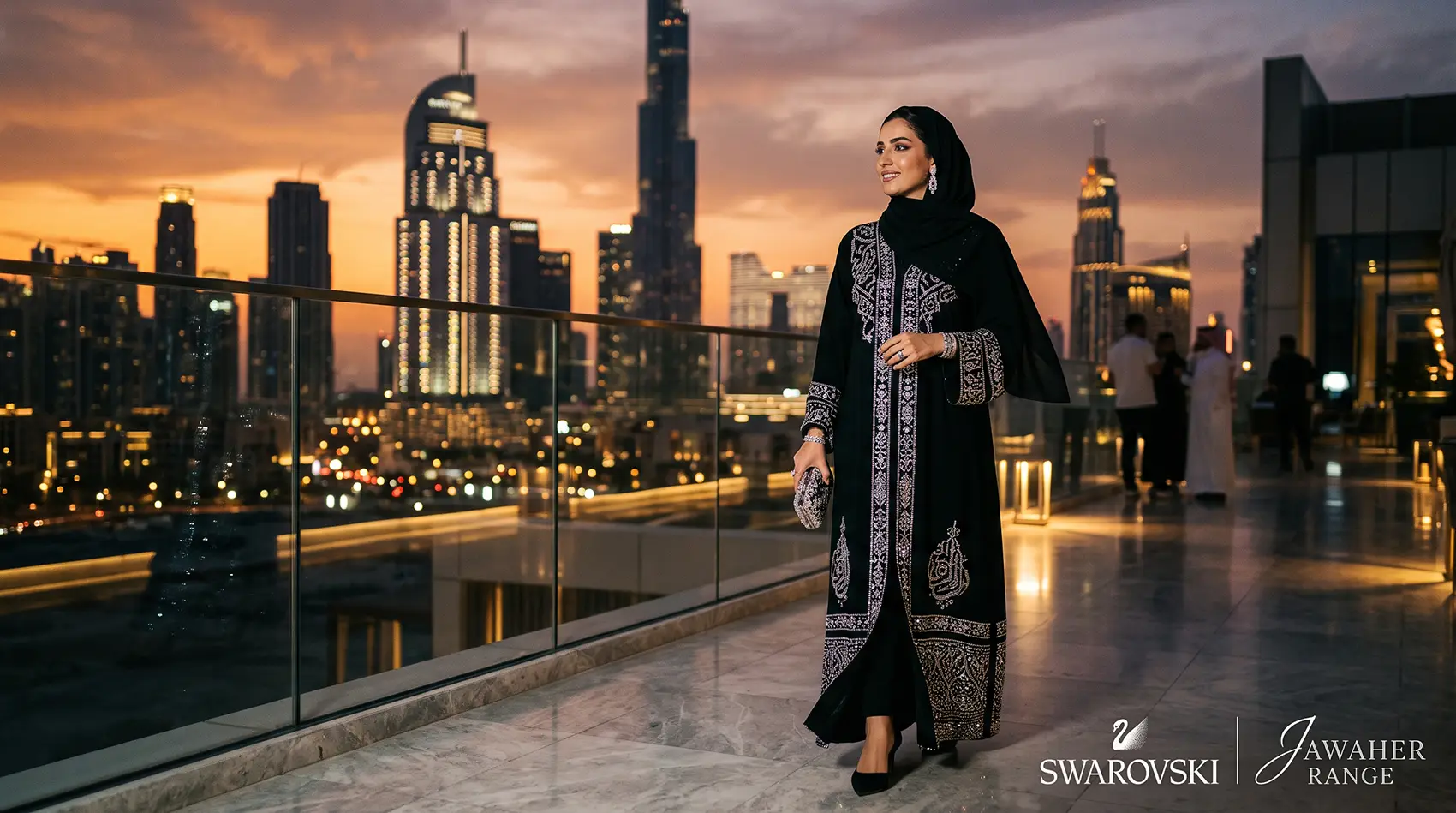 High-fashion portrait of diverse model in hijab representing multicultural beauty marketing and modest fashion trends