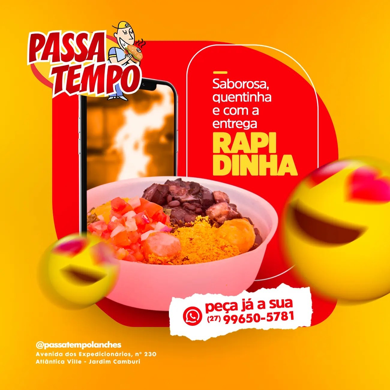 Comida caseira rápida e saborosa com entrega garantida em Jardim Camburi pela Passatempo Lanches, perfeita para quem procura refeições práticas