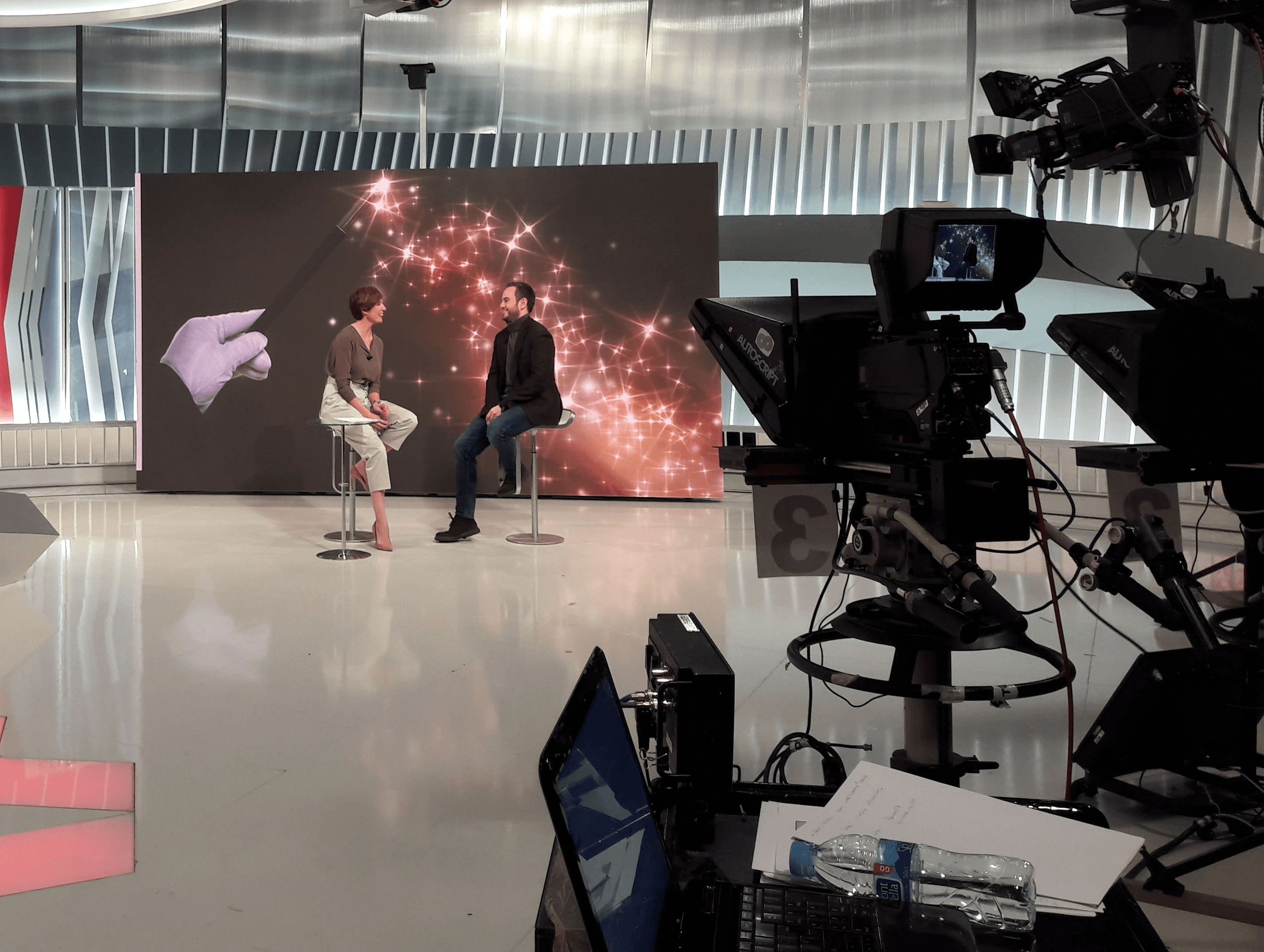 Athlete winning a race