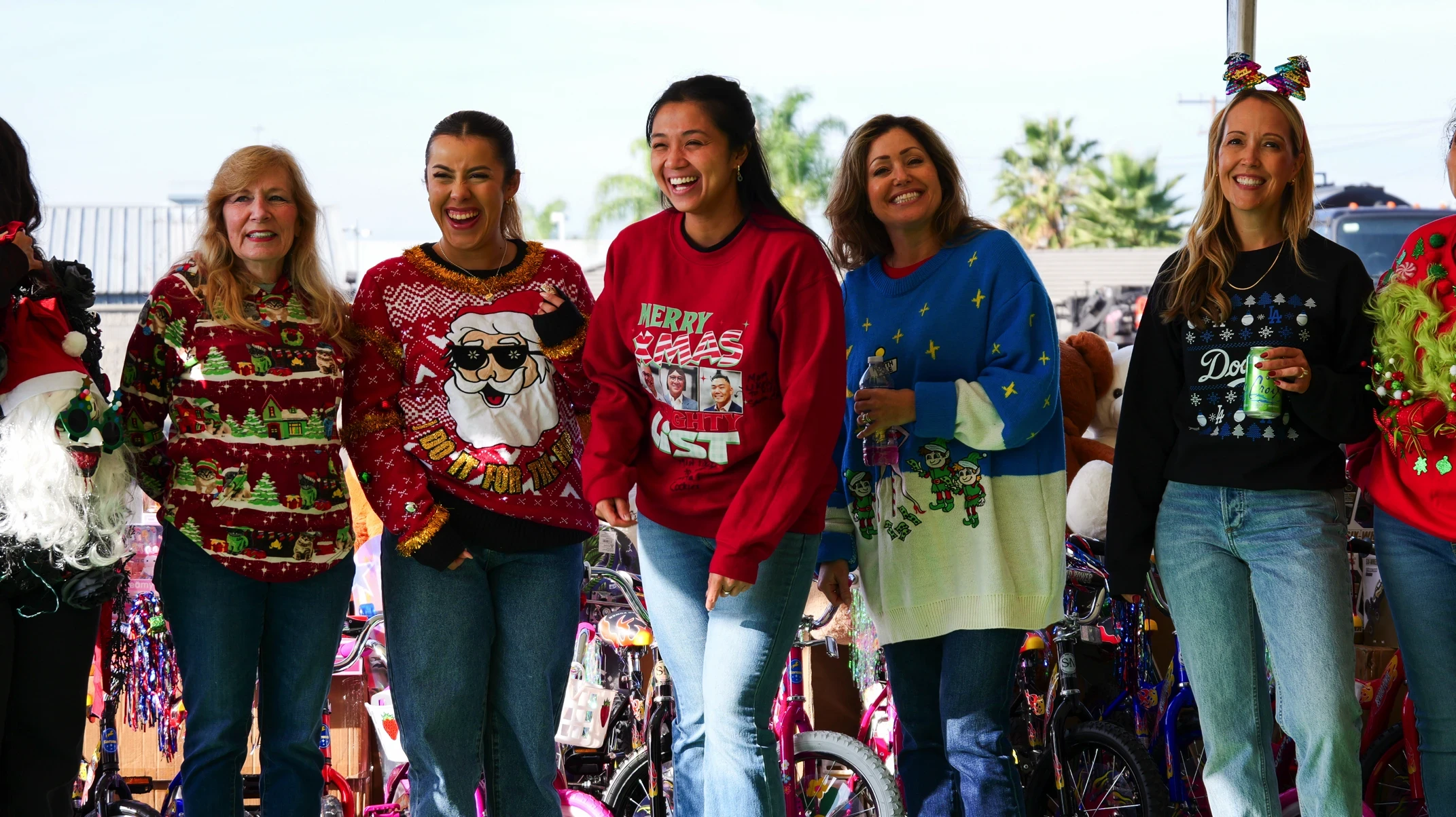 PaveMasters team in ugly Christmas sweaters