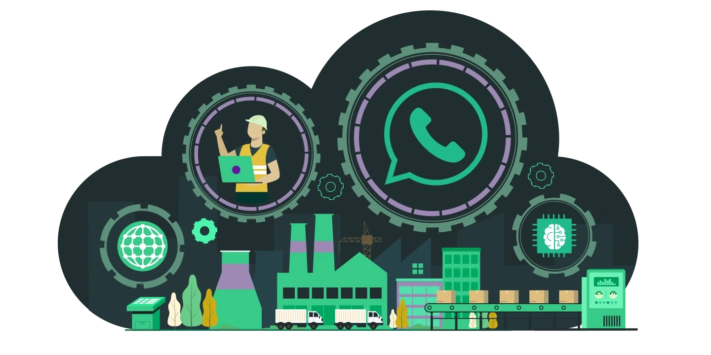 Chefe de um projeto utilizando o WhatsApp corporativo para otimizar a comunicação da sua equipe