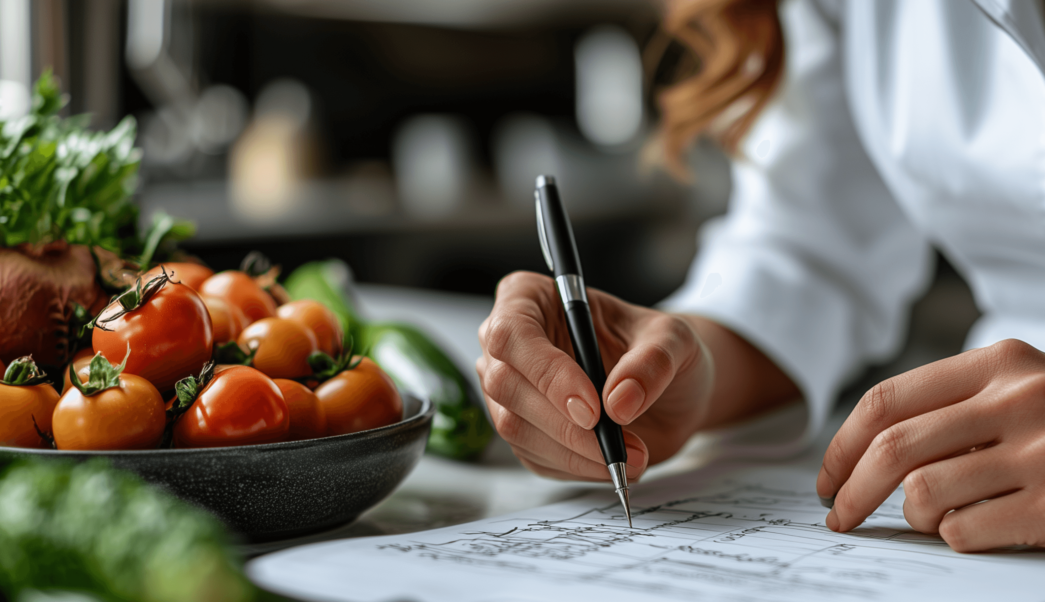 Image of a dietitian taking notes