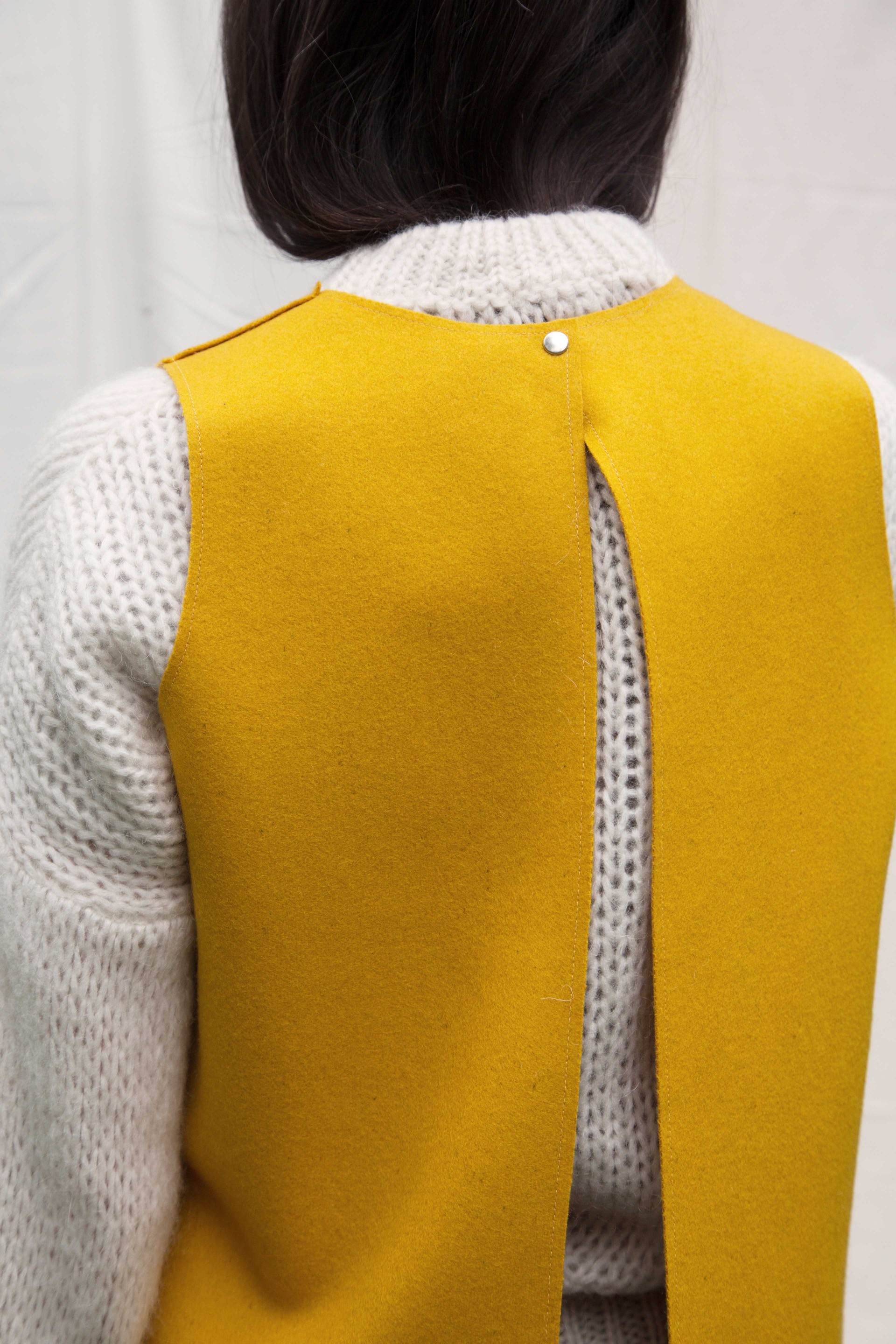 back of a yellow Lodenleiberl