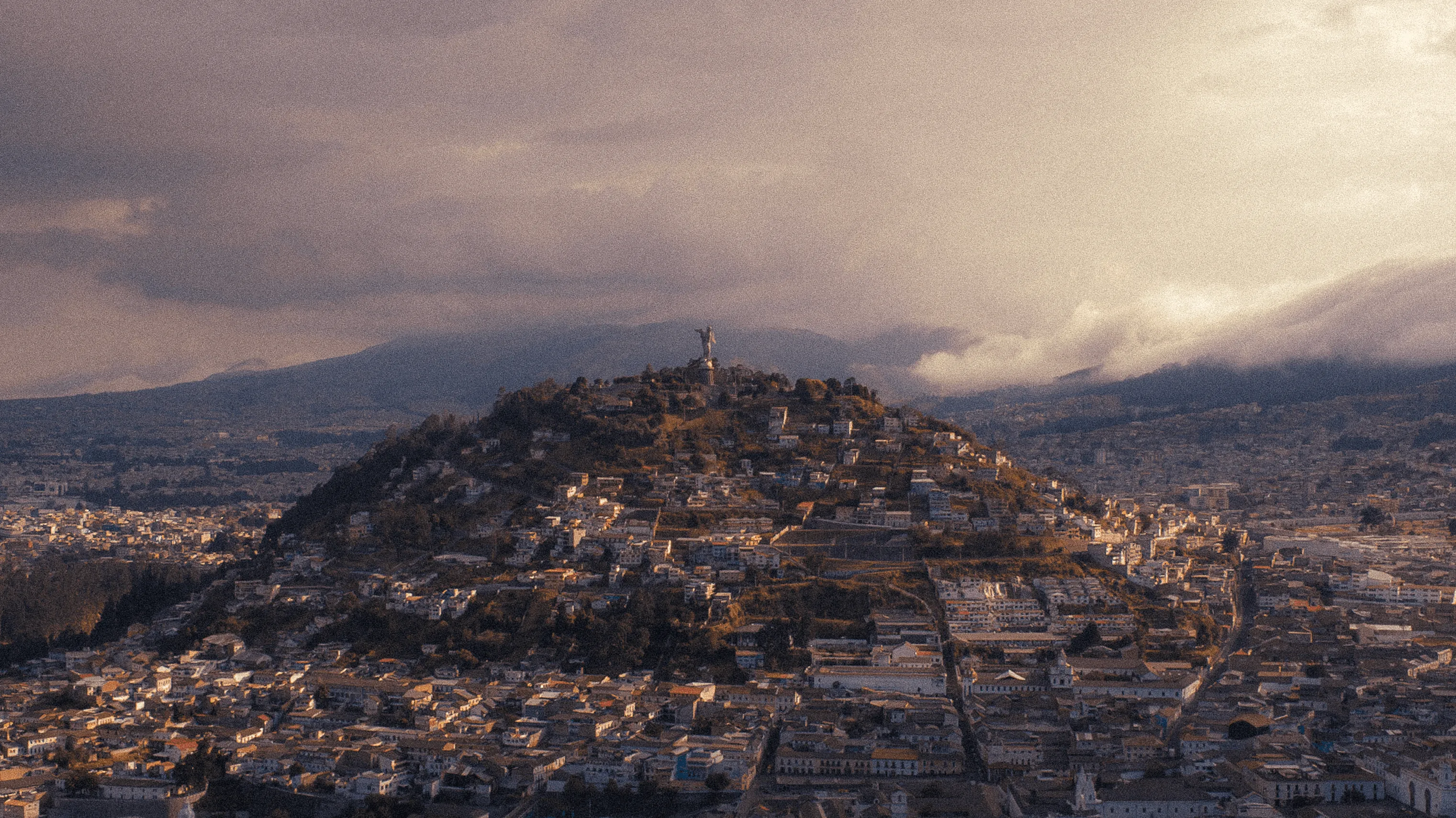 aerial view of the dune in the heart of Quito