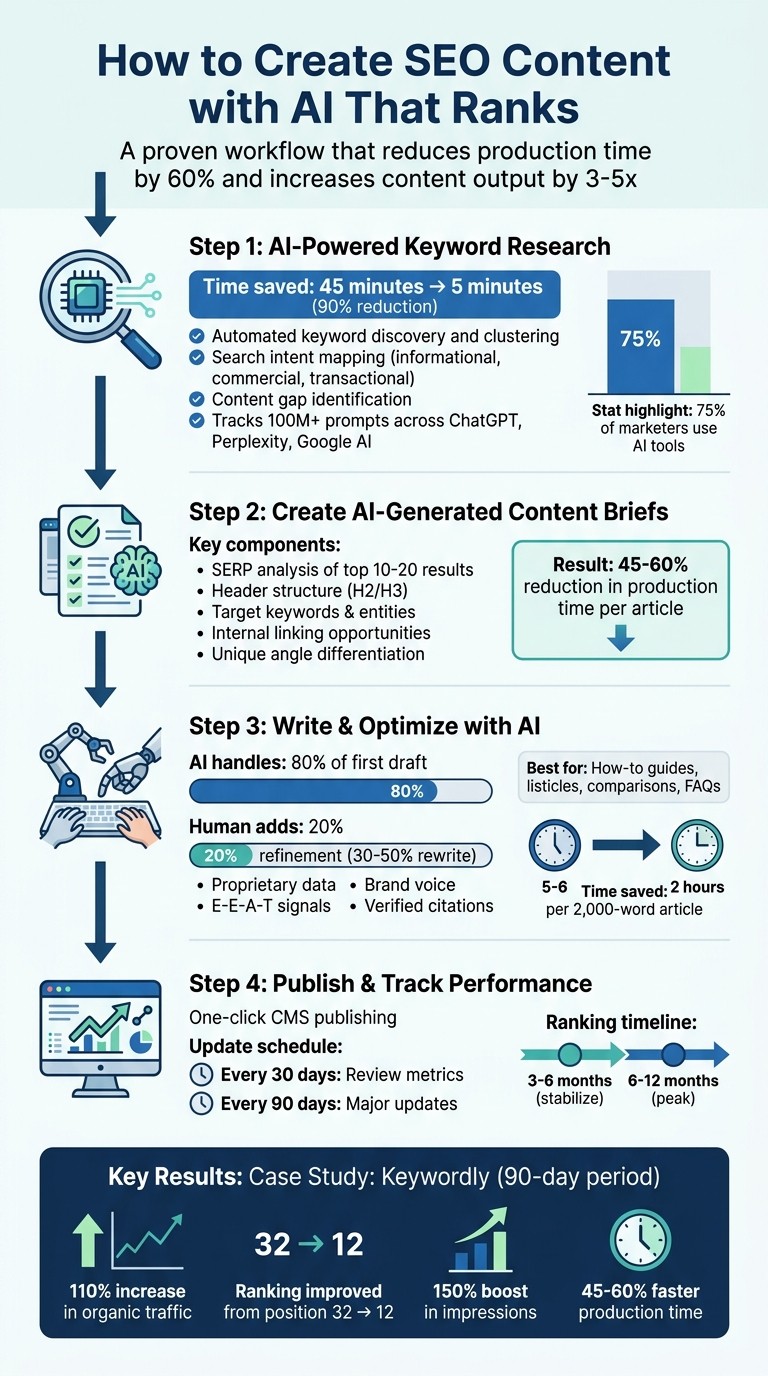4-Step AI-Powered SEO Content Creation Workflow