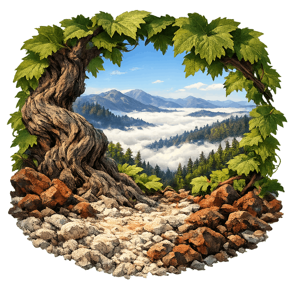 Detailed graphic of the Howell Mountain wine region.