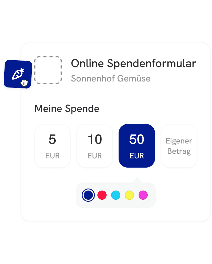 Online Spendeformular Illustration
