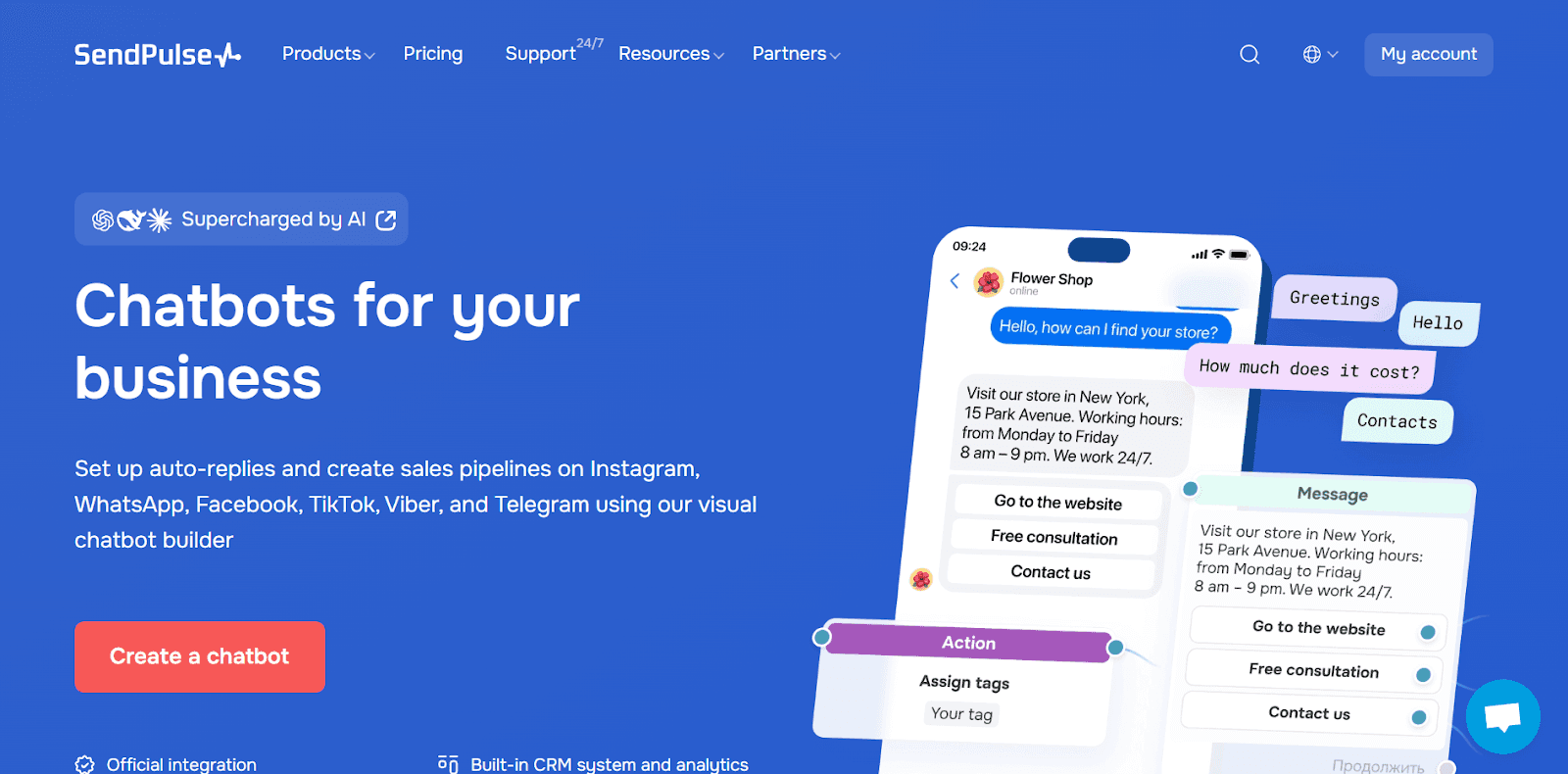 best chatbots for marketers - sendpulse