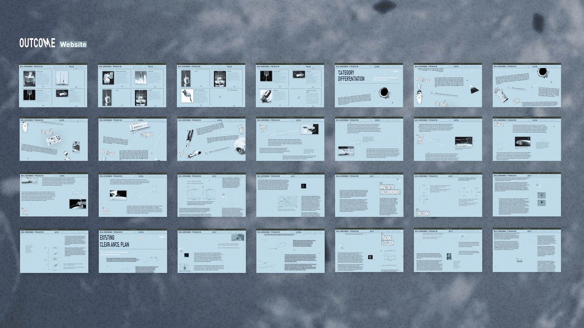 Outcome project with 24 small pages with illustrations and text