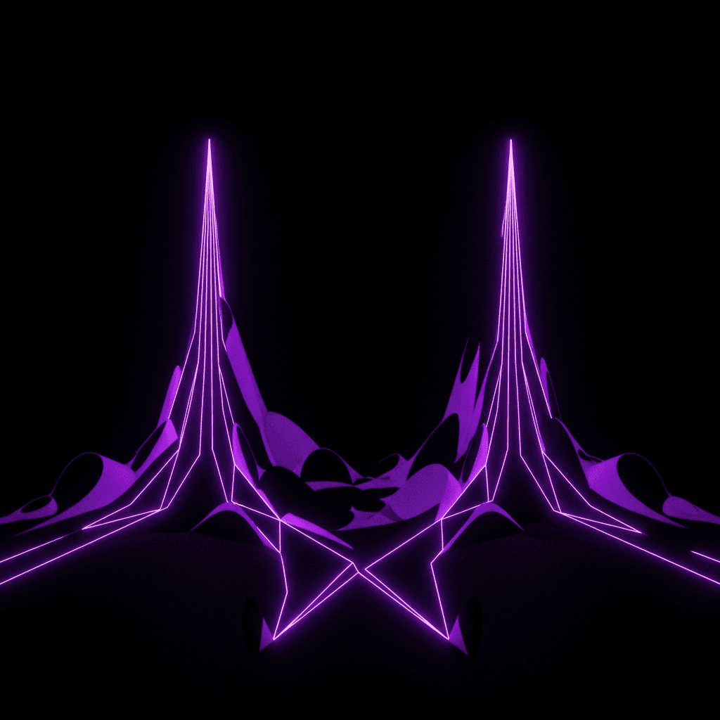 Abstract design showing two diverging paths, one going up and one stable, representing the gap between blended ROAS and new customer returns