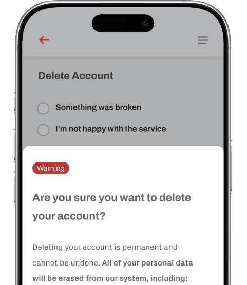 Giving Users Control Over Their Own Data