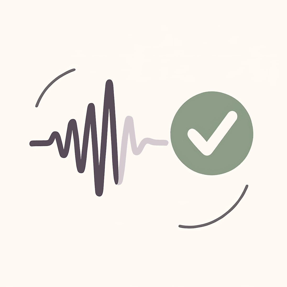 Heart rate with a check mark