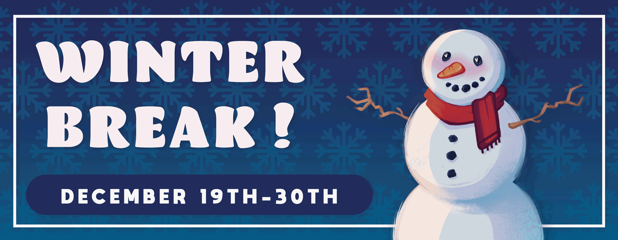winter break website banner