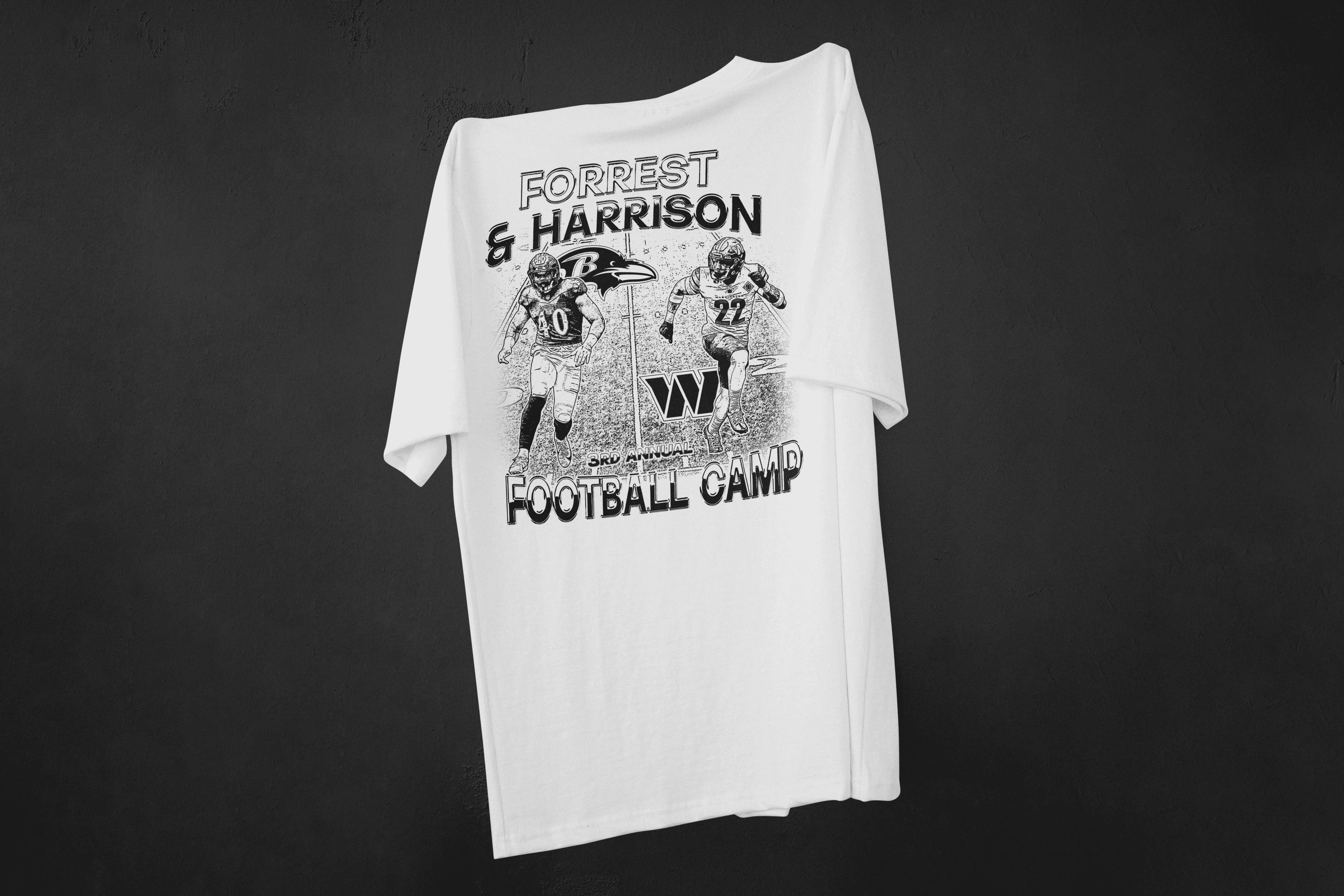 Youth Football camp merch design for NFL Players