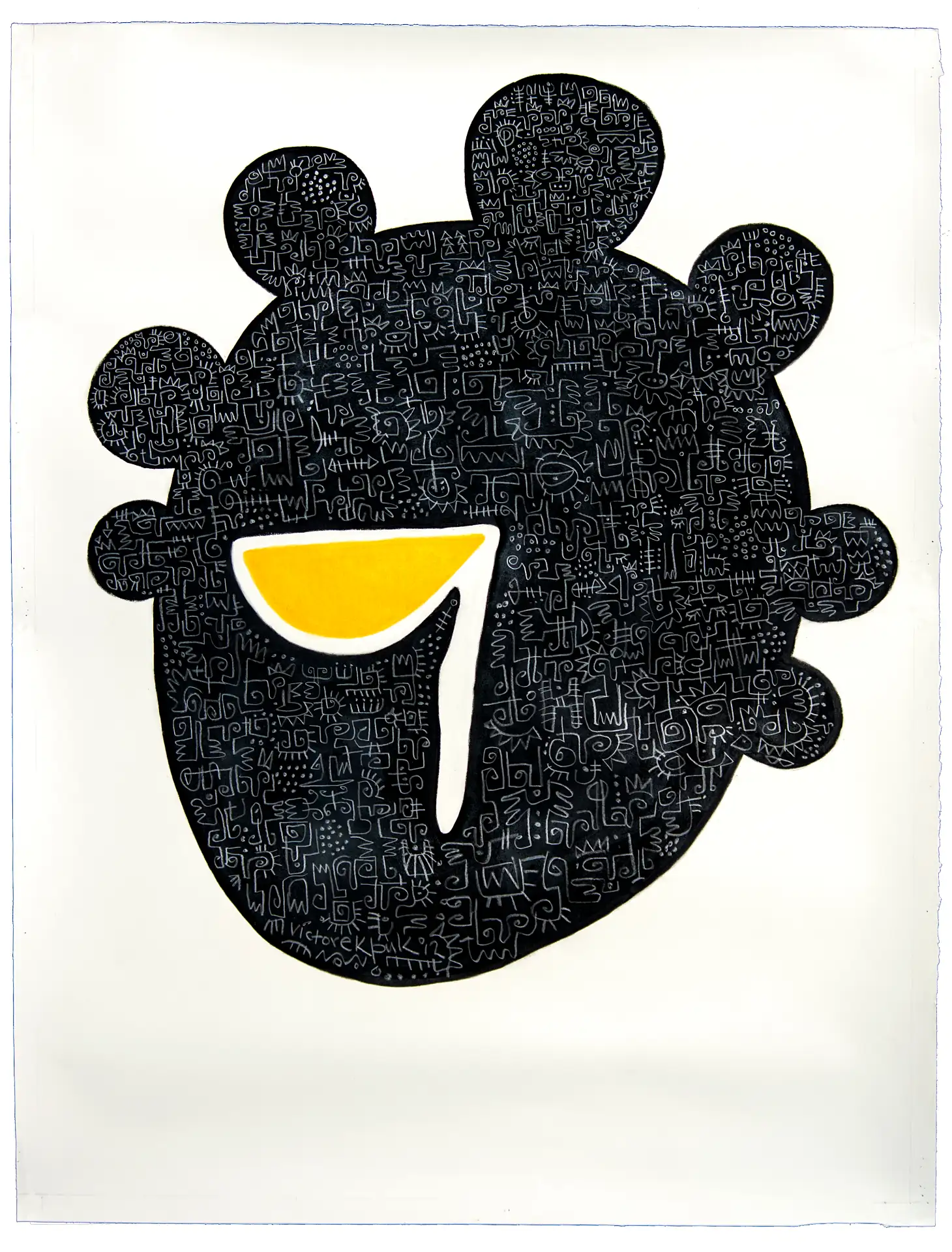 Uyai Iban 2
(2012). Pastel and graphite
on paper. 36 in. × 48 in.