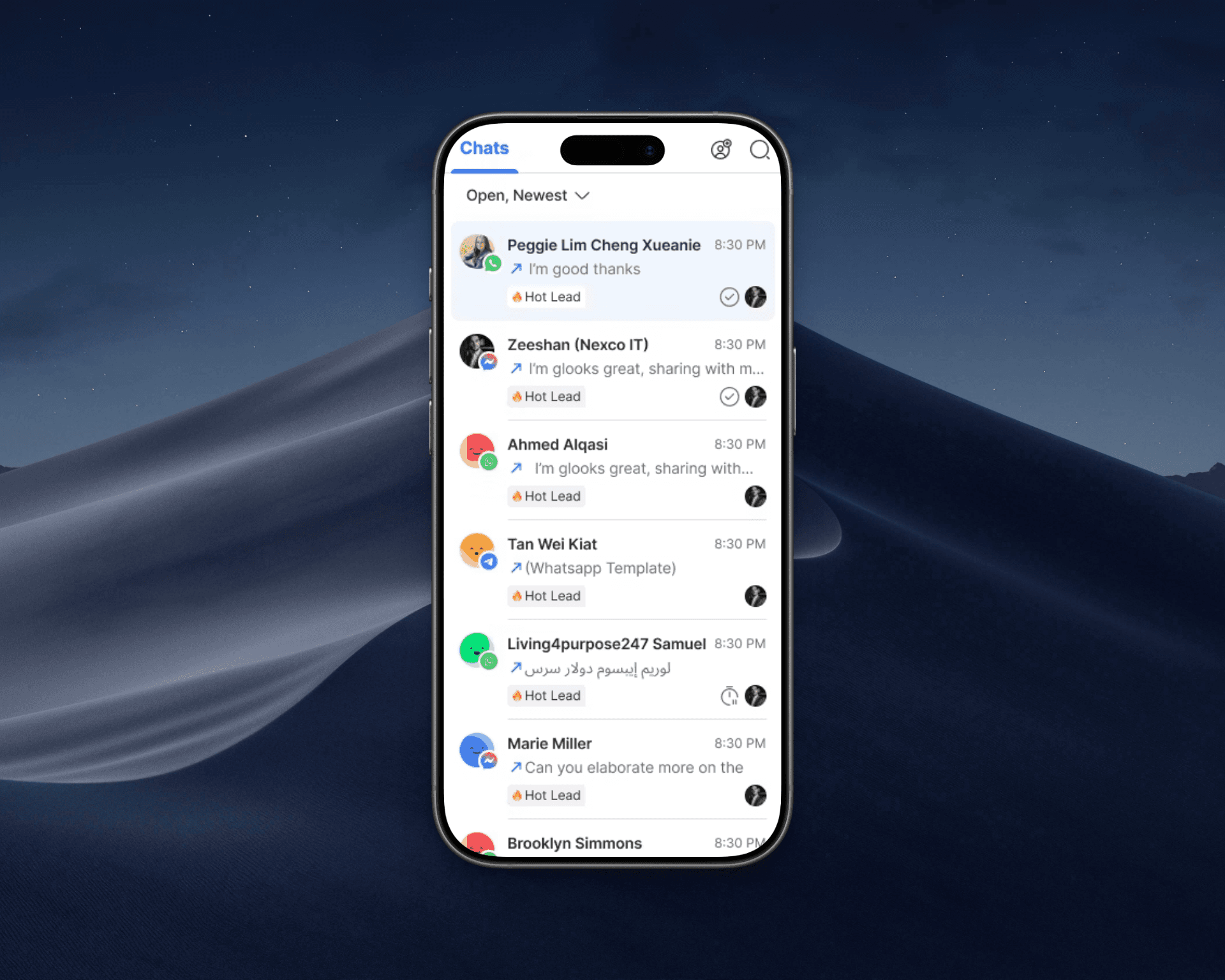 A mockup of Freelio's mobile app