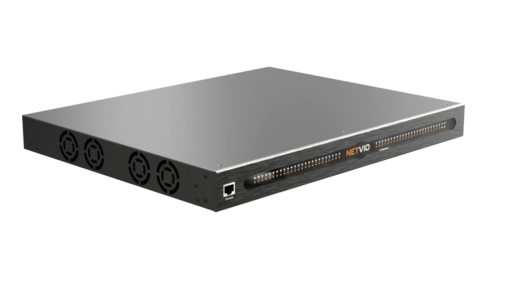 NETVIO network switch with console port and LEDs