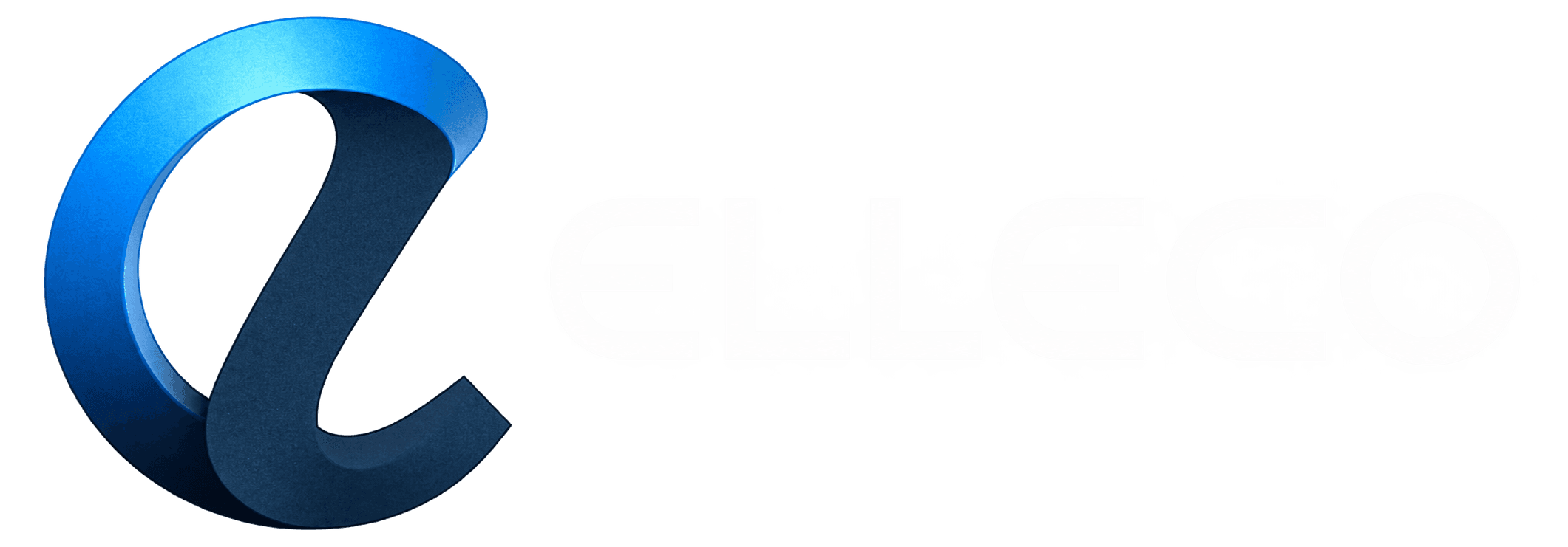 Company logo in white