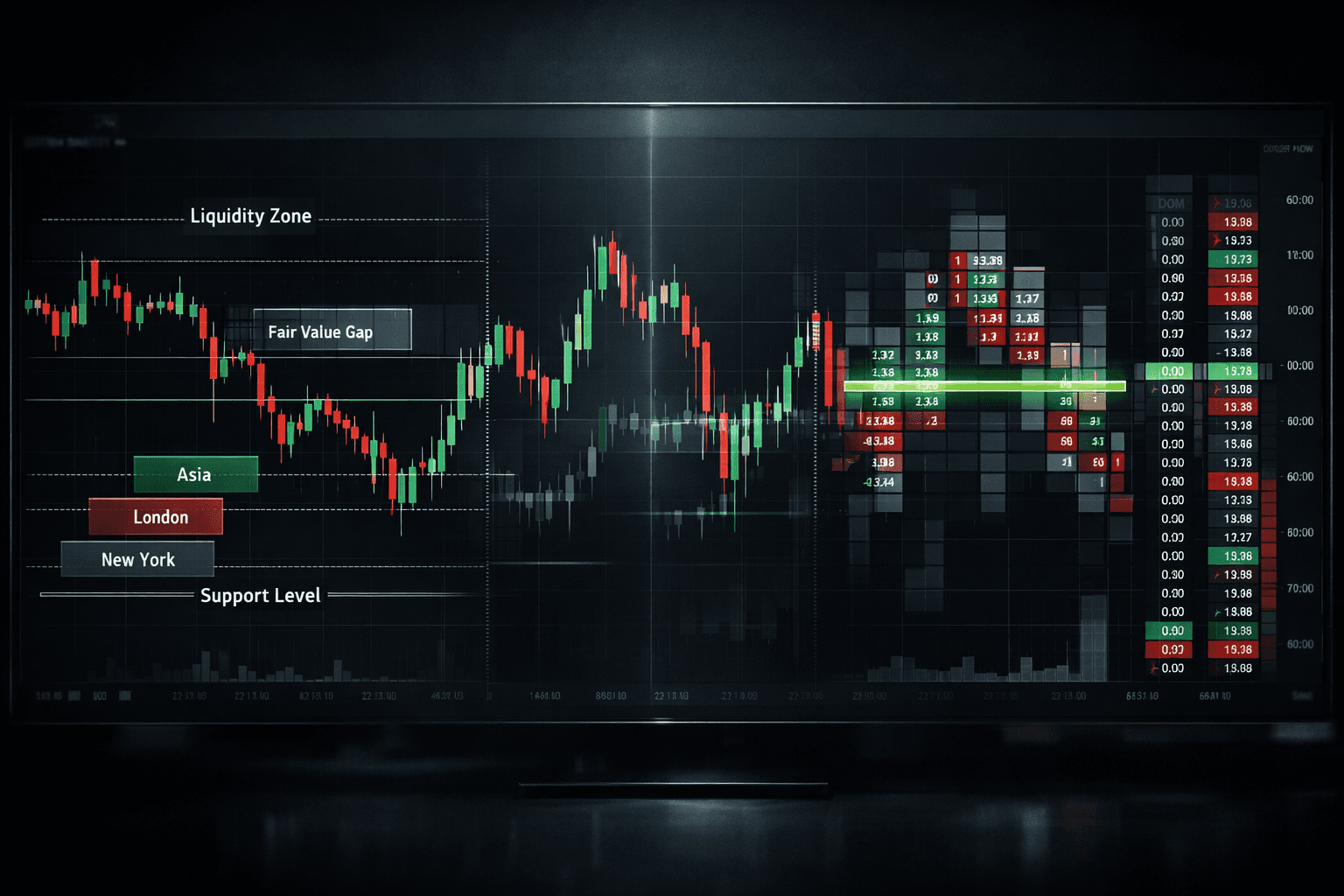 ICT vs Order Flow visual