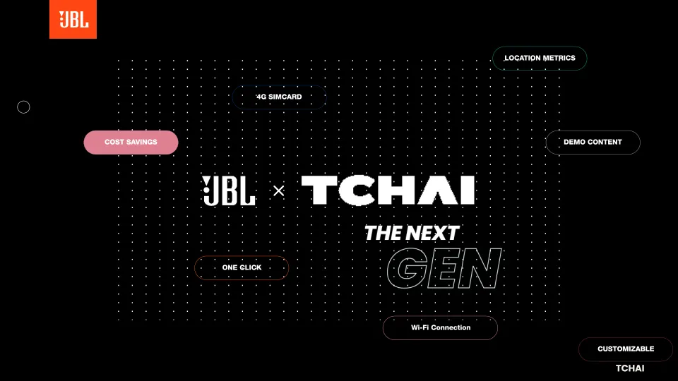 intro Tcha - JBL animatie