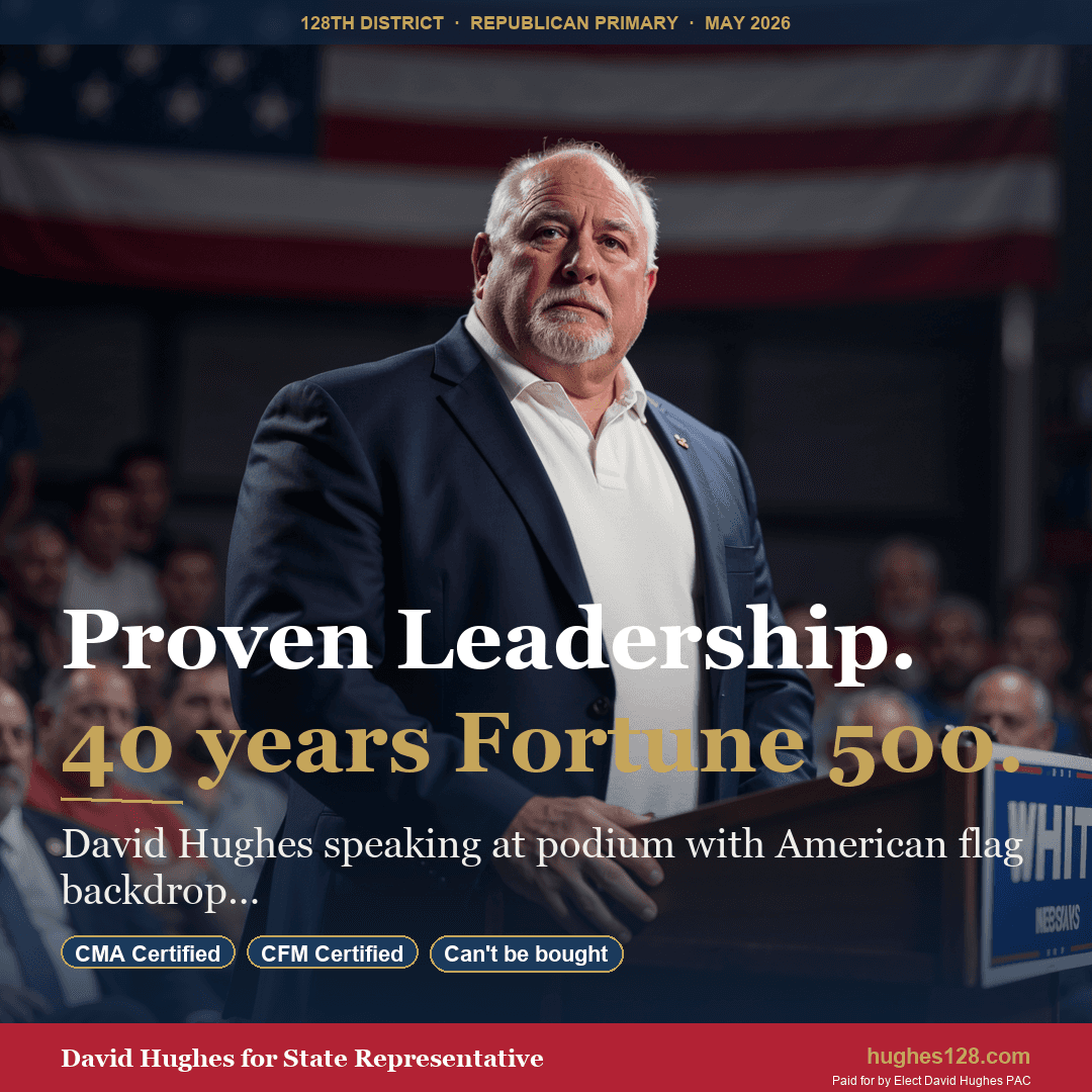 David Hughes campaigning for PA's 128th District Republican primary