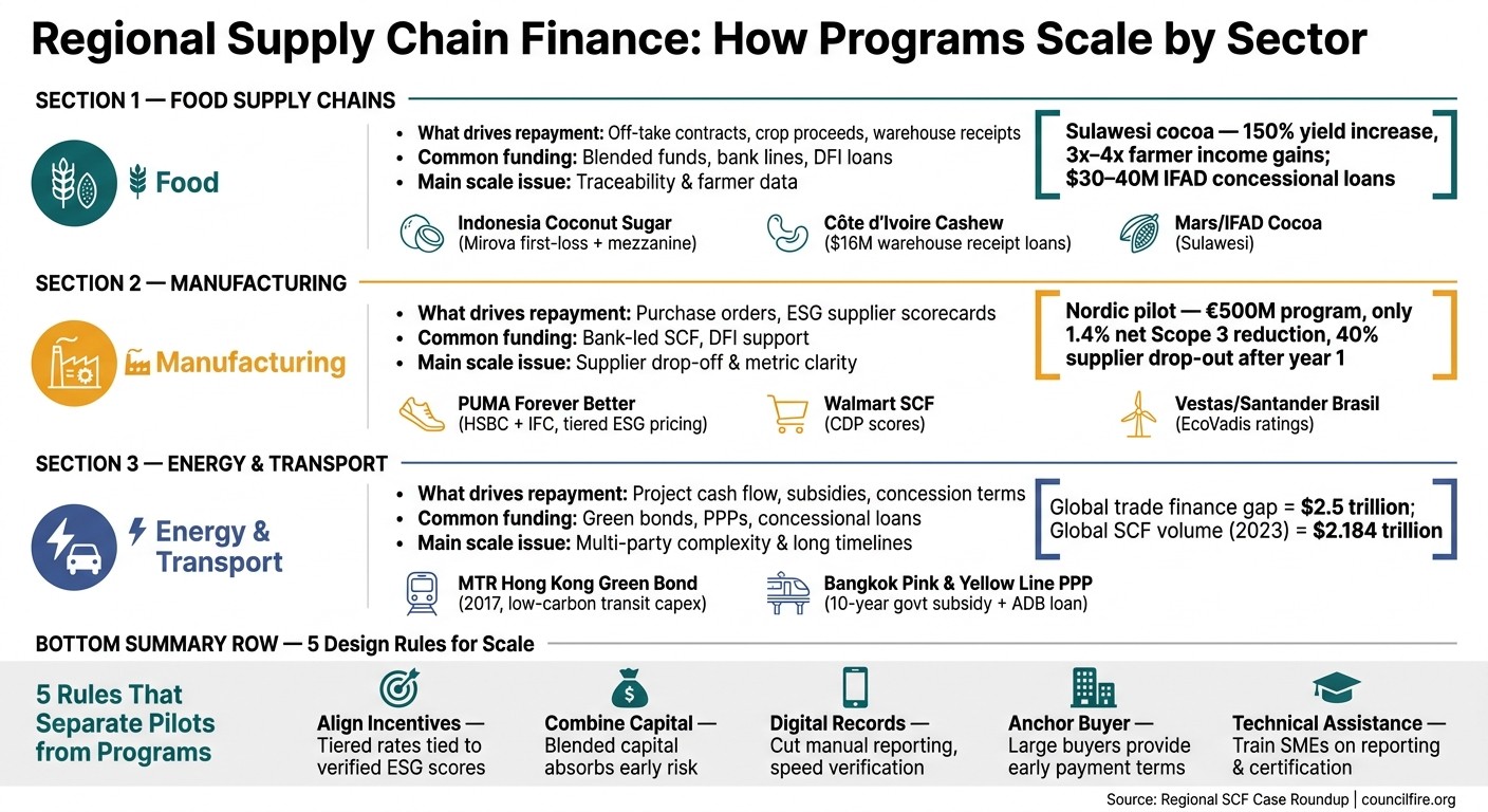 Regional Supply Chain Finance: Sectors, Instruments & Scale Factors