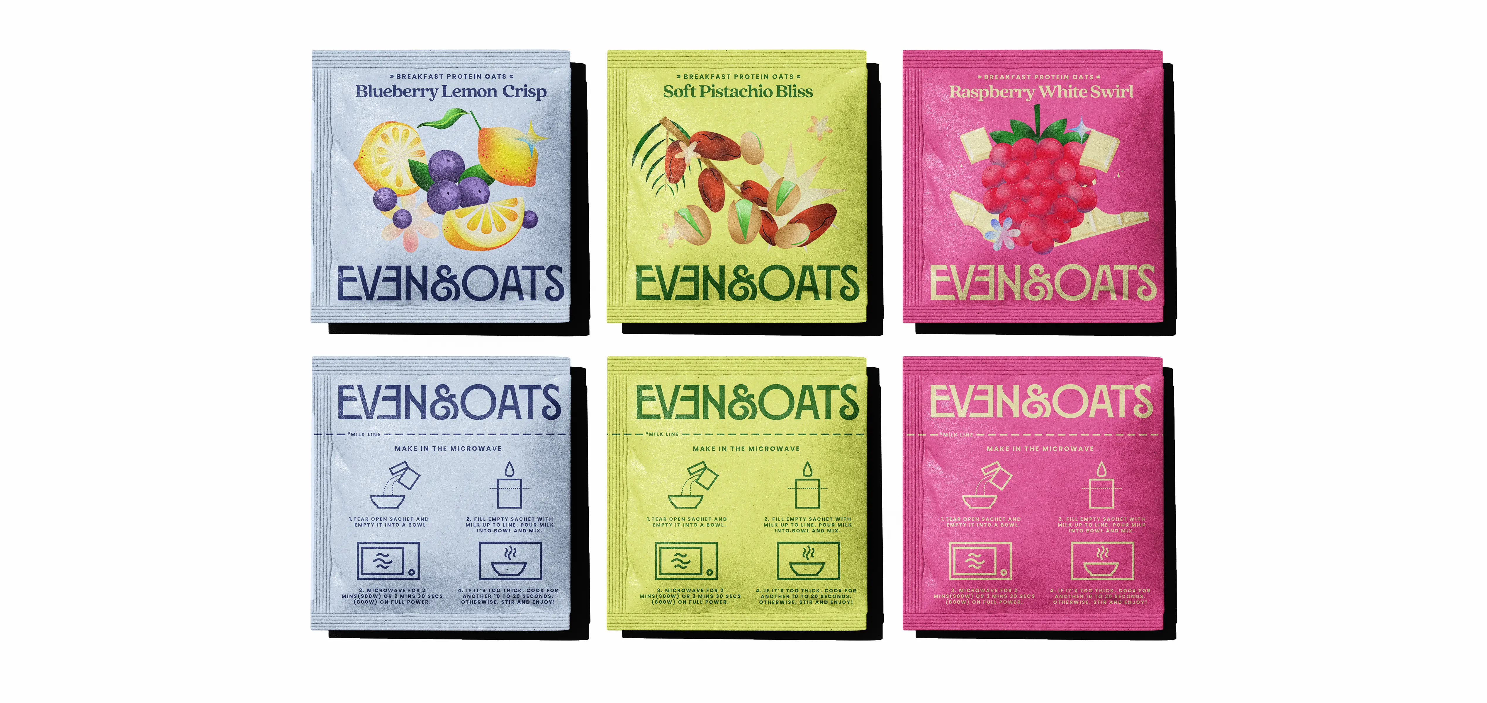 Even&Oats Sachets Mockup