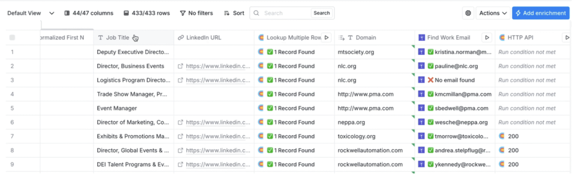 automated sales outreach Clay spreadsheet