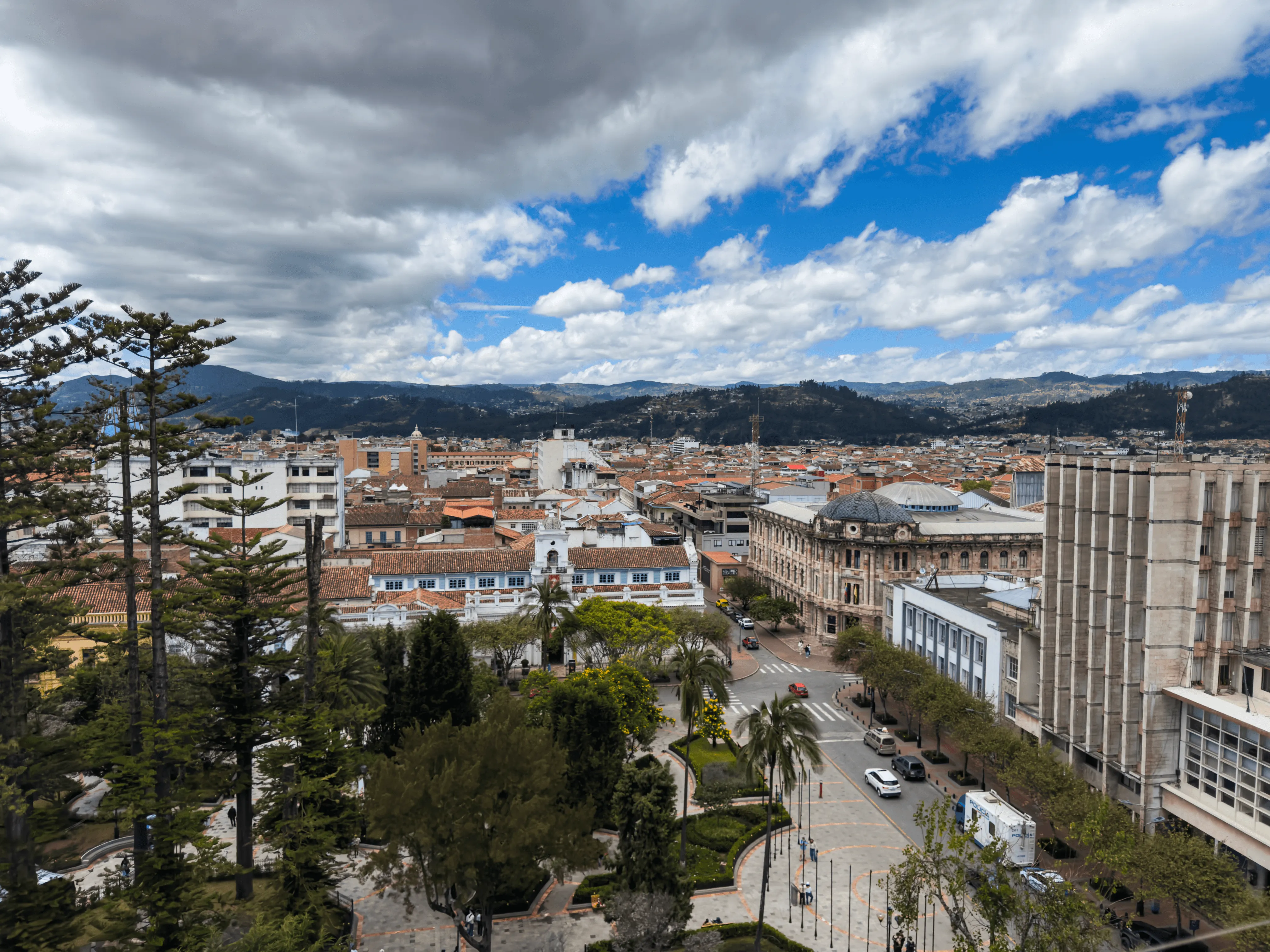 Vue en hauteur du parc Calderon