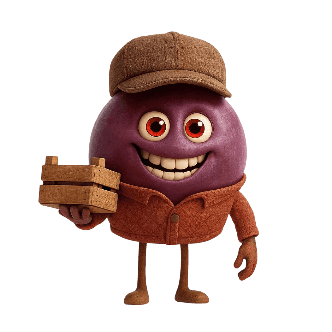 Baga grape berry illustration for wine education.