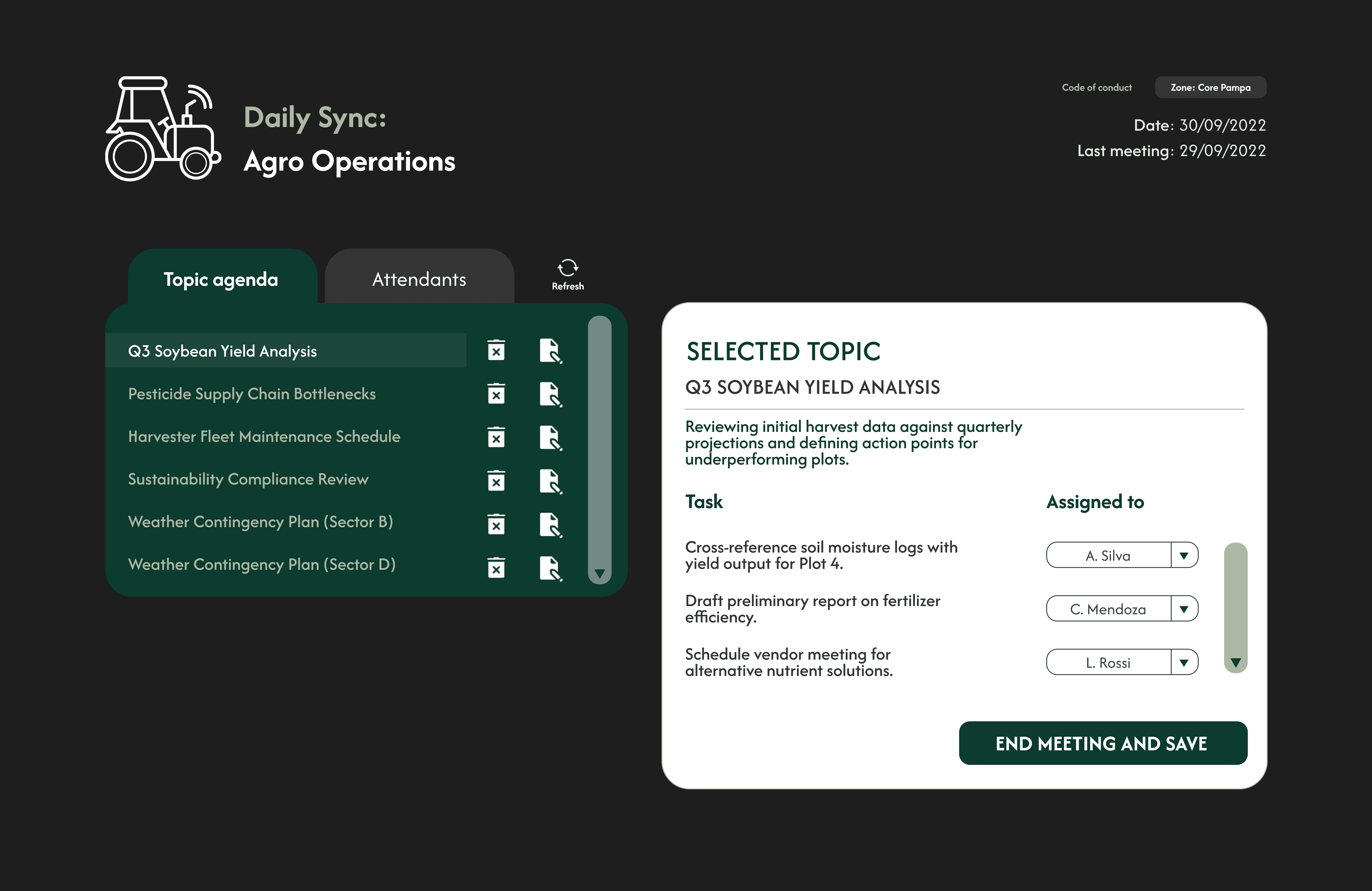 Desktop side-by-side layout of the Minutes App