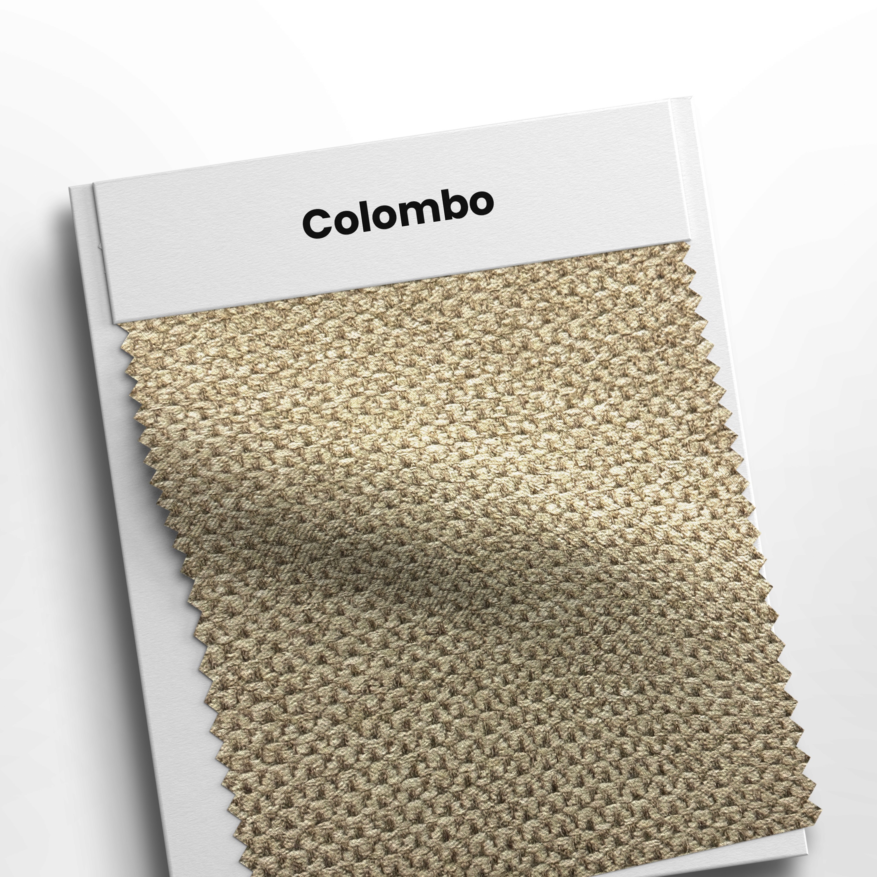 mostruário com tecido colombo bege