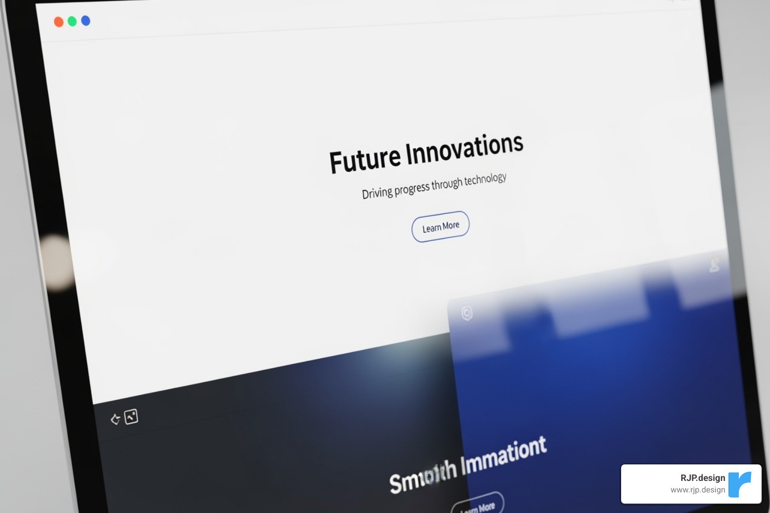 Website with smooth animated transitions - engaging website design