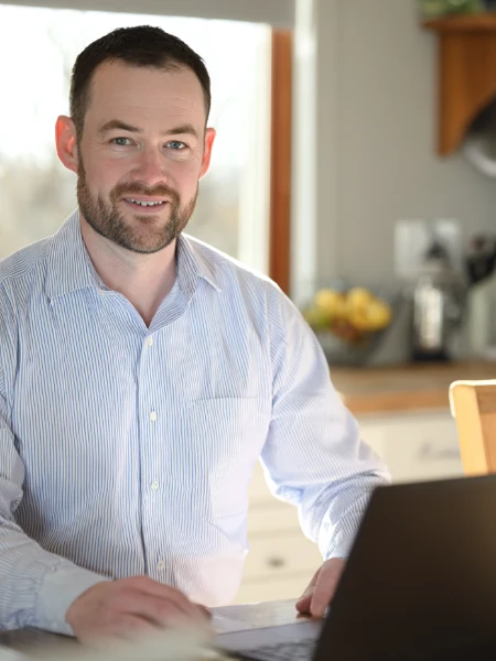 HVAC worker getting interviewed